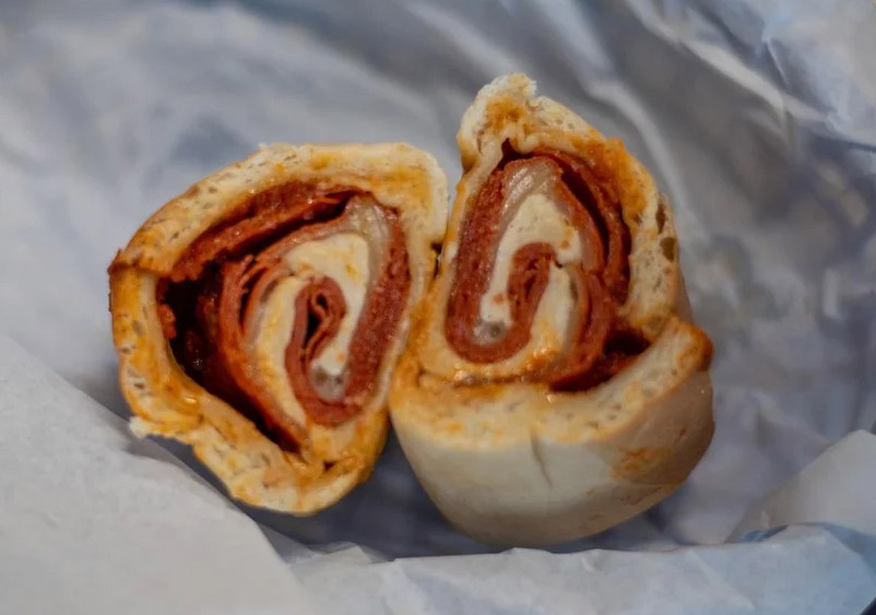 Large Provolone Pepperoni Roll
